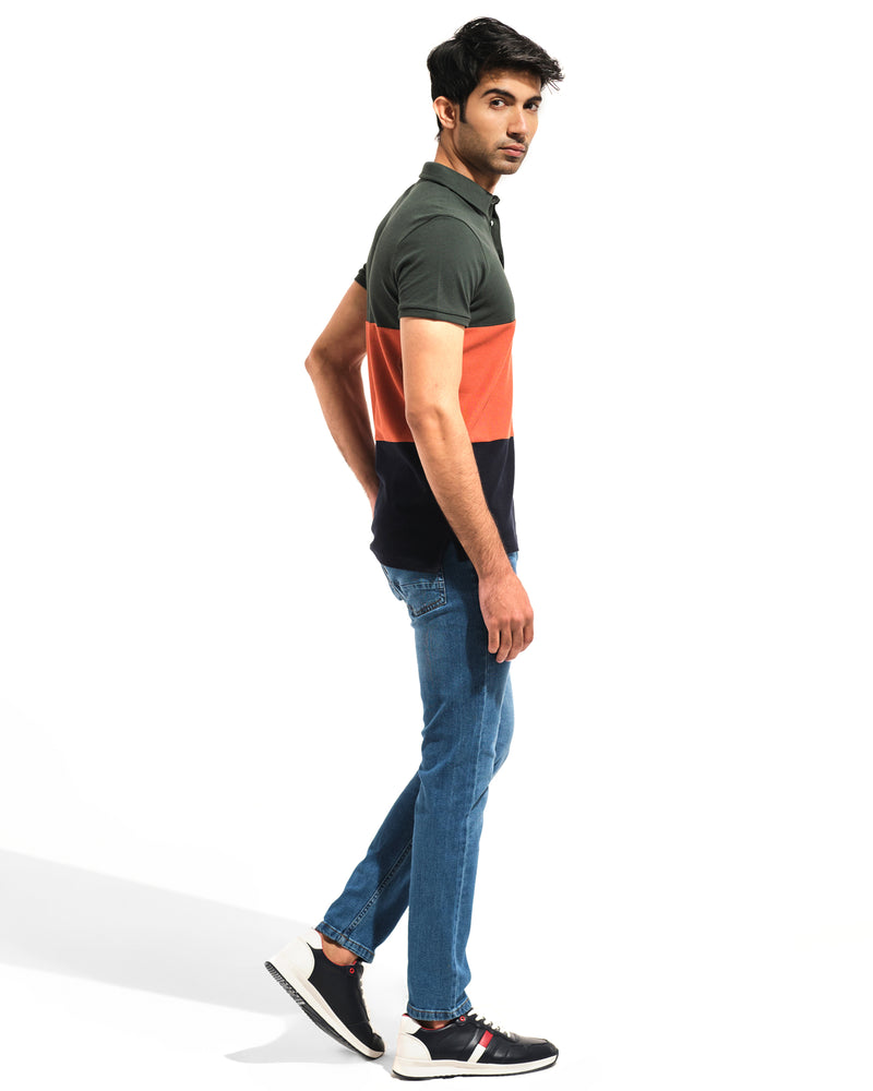Men Panel Polo Tee - Engine - Buy Now