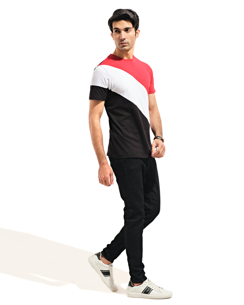 Men Color Block Tee - Engine - Buy Now