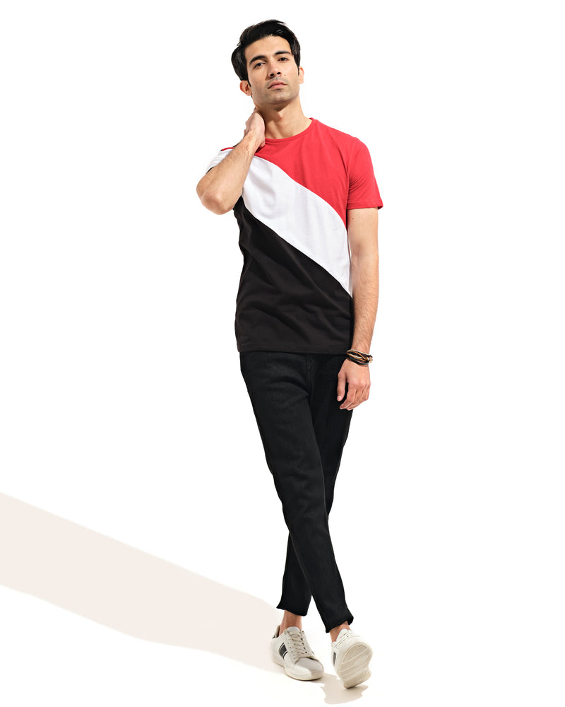 Men Color Block Tee - Engine - Buy Now