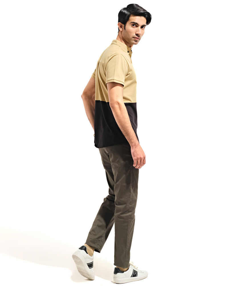 Men Color Block Button Down - Engine - Buy Now