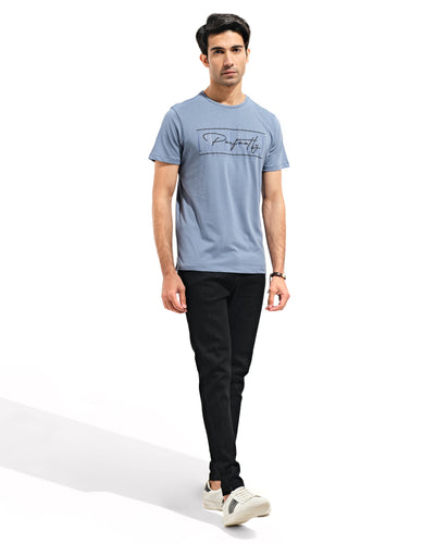 Men Slogan T Shirt