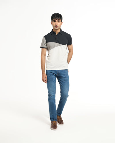 Men Panel Polo Tee