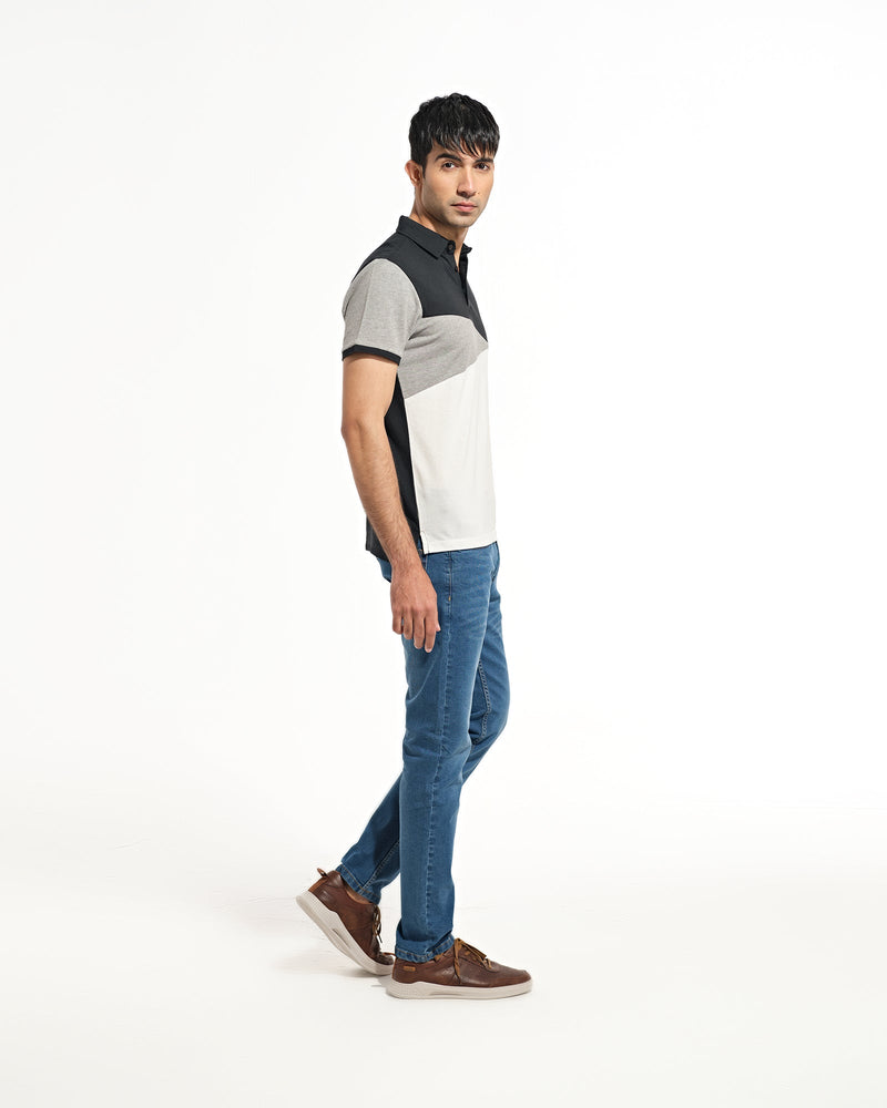 Men Panel Polo Tee - Engine - Buy Now