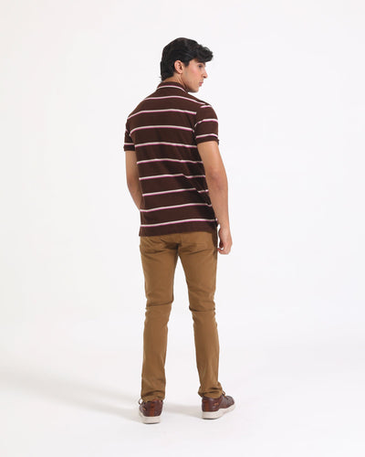 Men Yarn Dyed Polo Tee