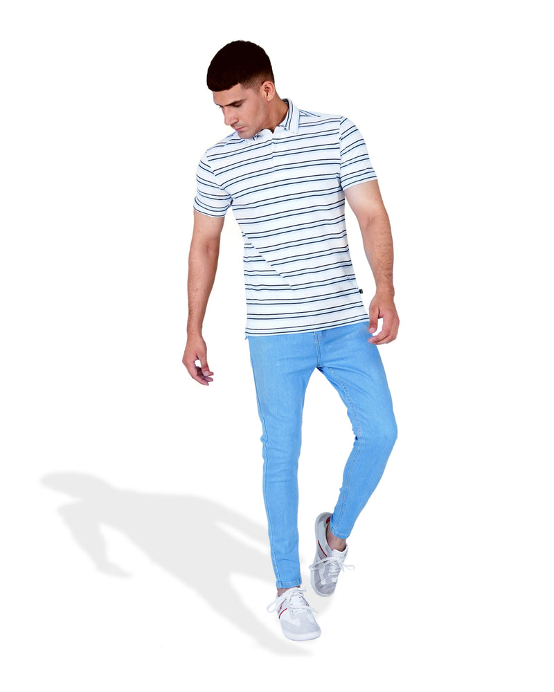 Men Yarn Dyed Polo Tee - Engine - Buy Now