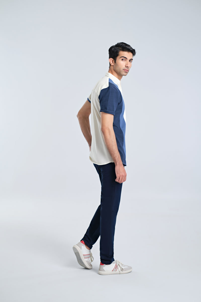 Men S/S Panel Tee Button Down - Engine - Buy Now