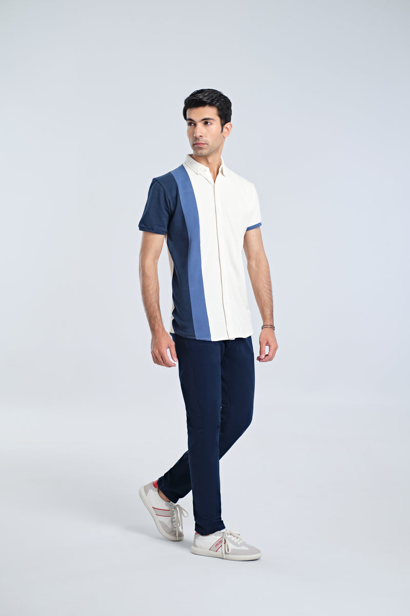 Men S/S Panel Tee Button Down - Engine - Buy Now