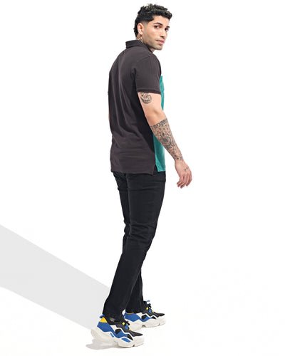 Men Panel Polo Tee