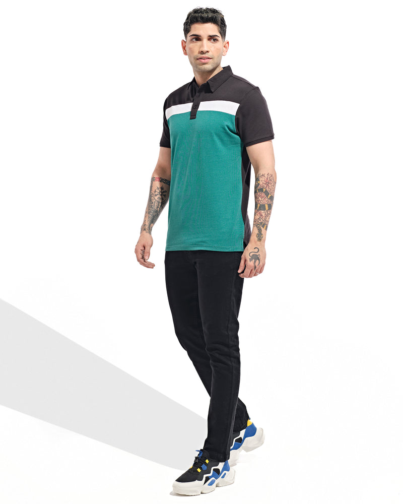Men Panel Polo Tee - Engine - Buy Now