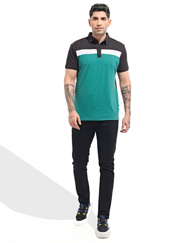 Men Panel Polo Tee
