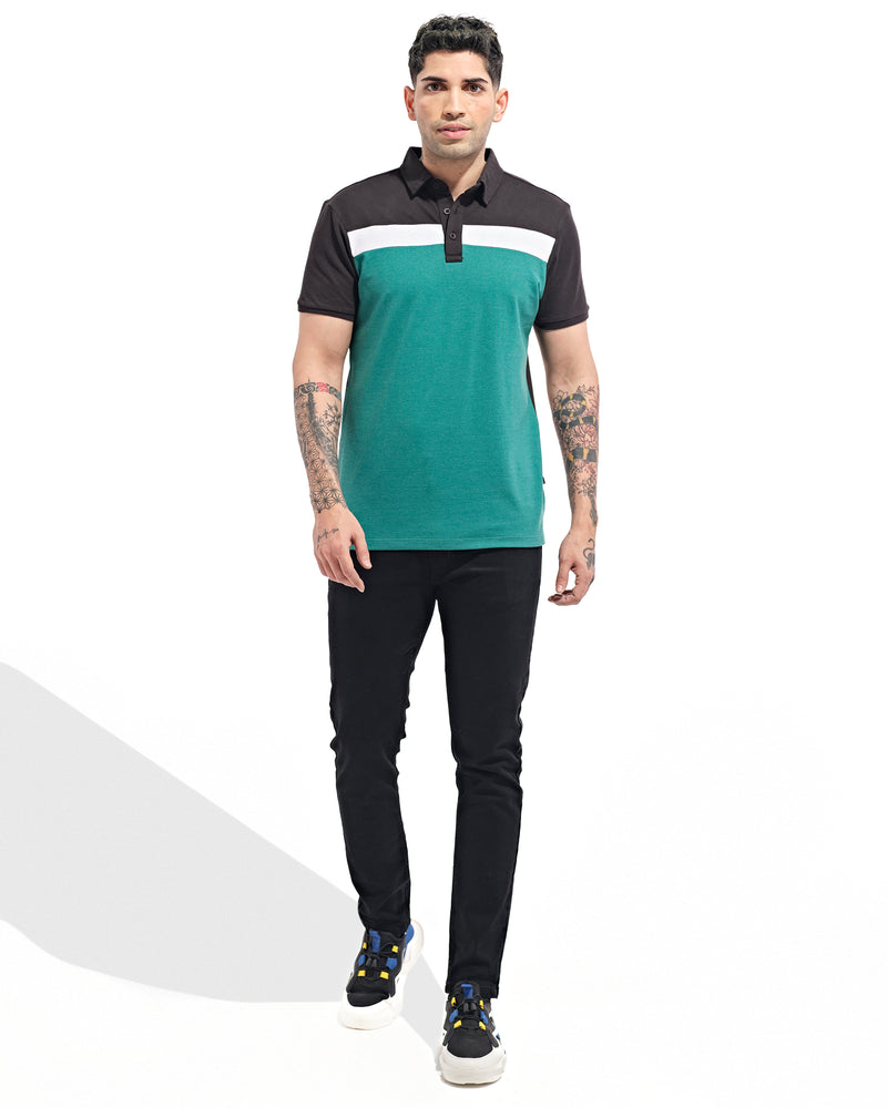 Men Panel Polo Tee - Engine - Buy Now