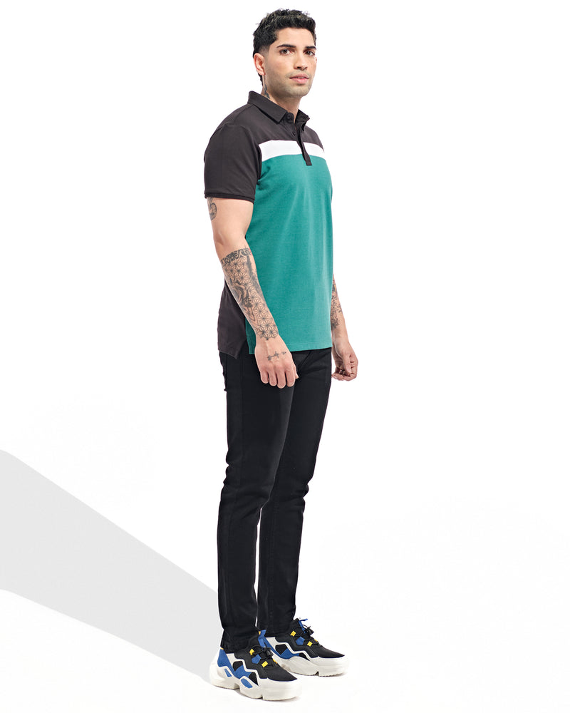 Men Panel Polo Tee - Engine - Buy Now