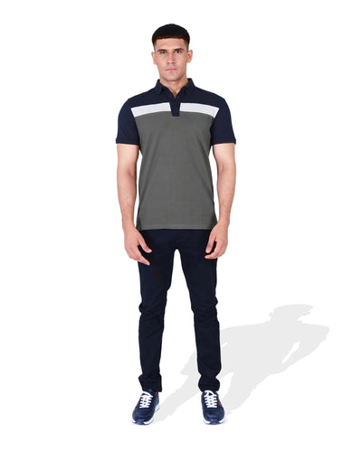 Men Panel Polo Tee