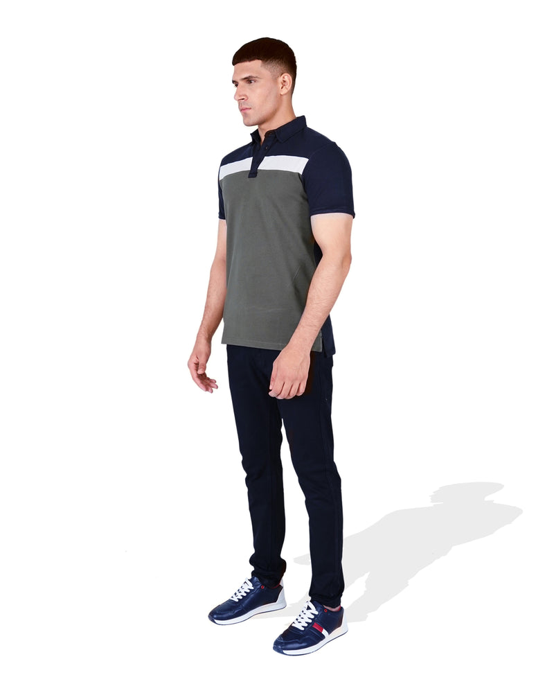 Men Panel Polo Tee - Engine - Buy Now