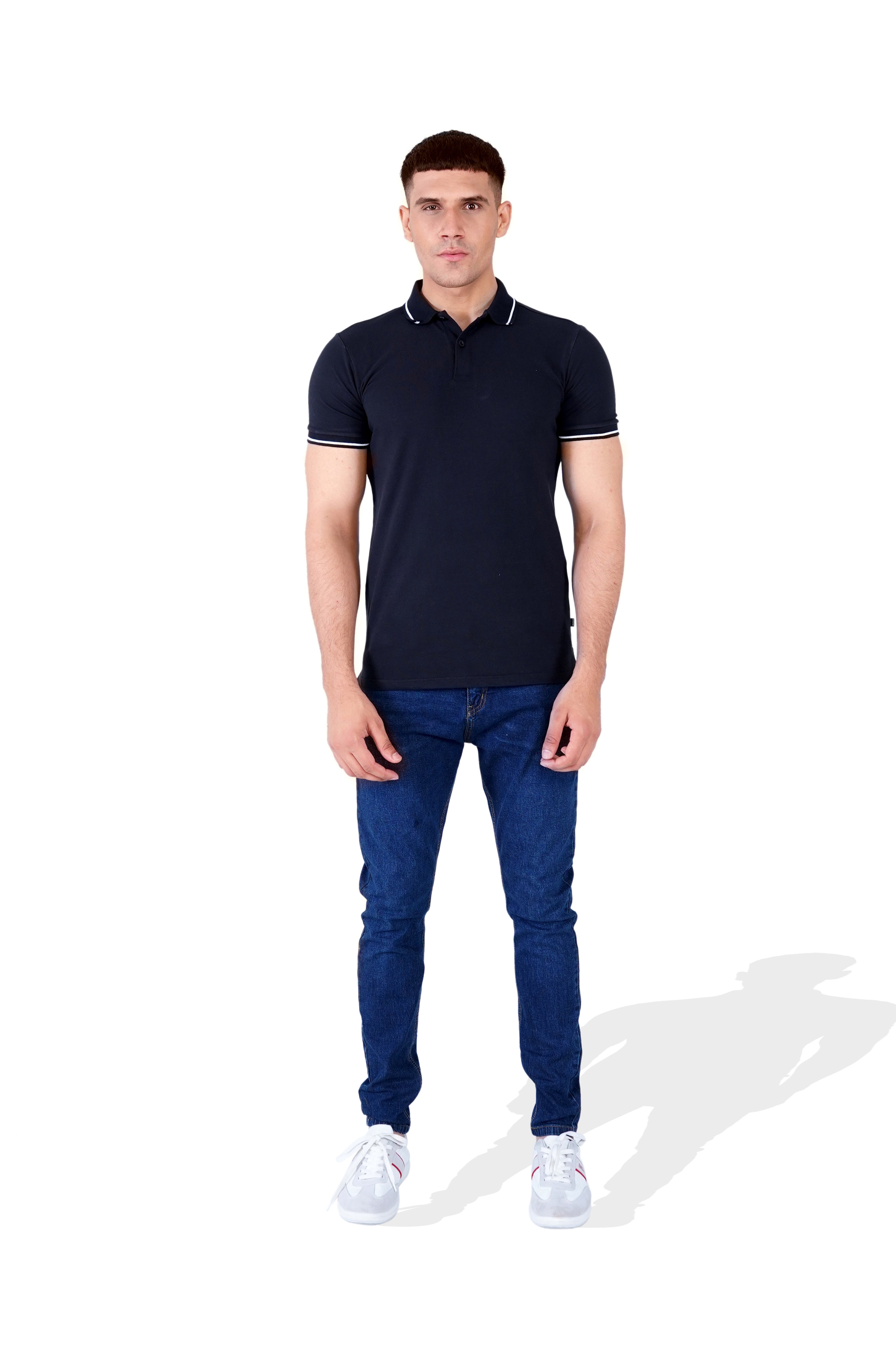 Men Solid Polo Tee