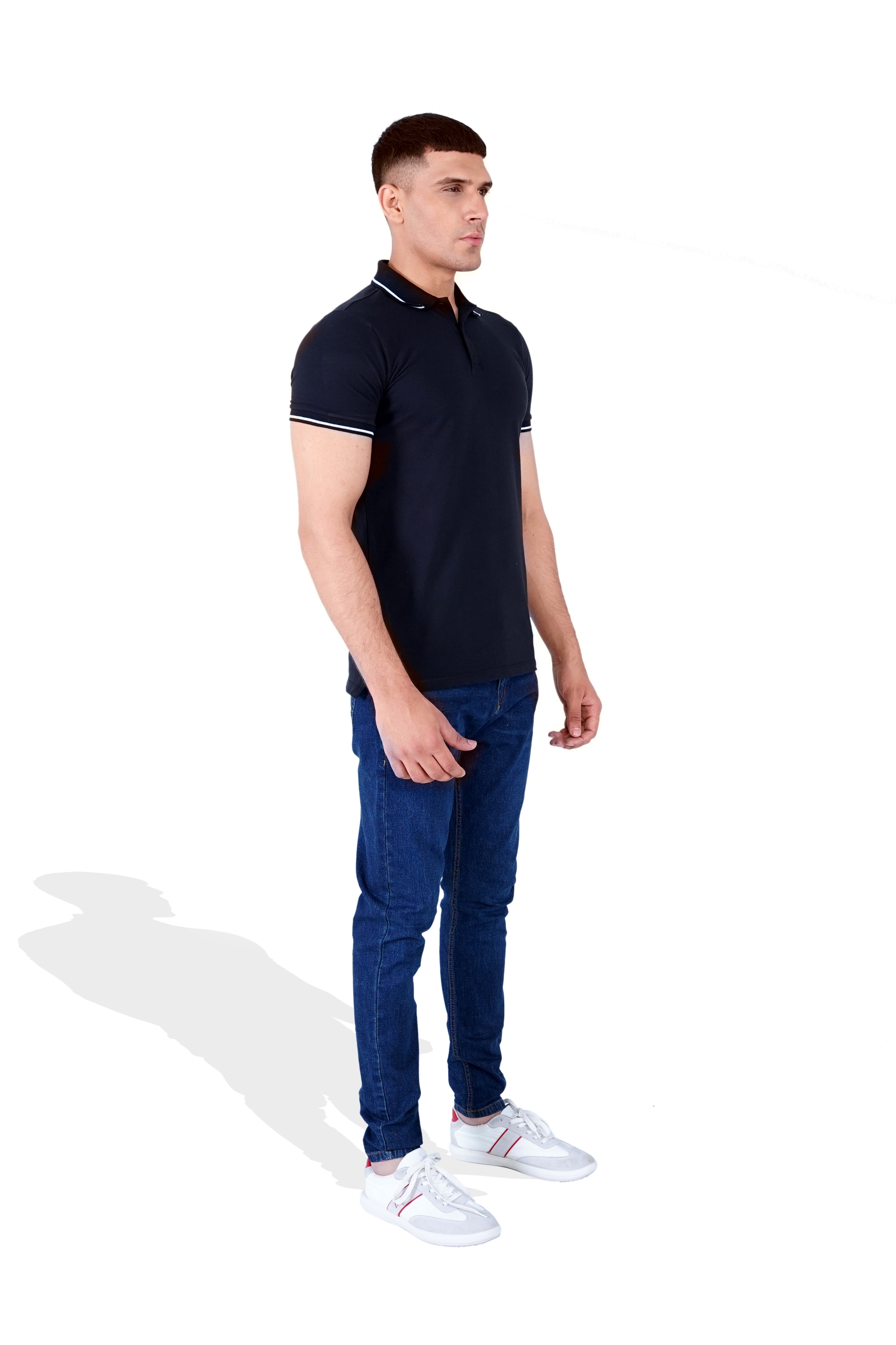 Men Solid Polo Tee