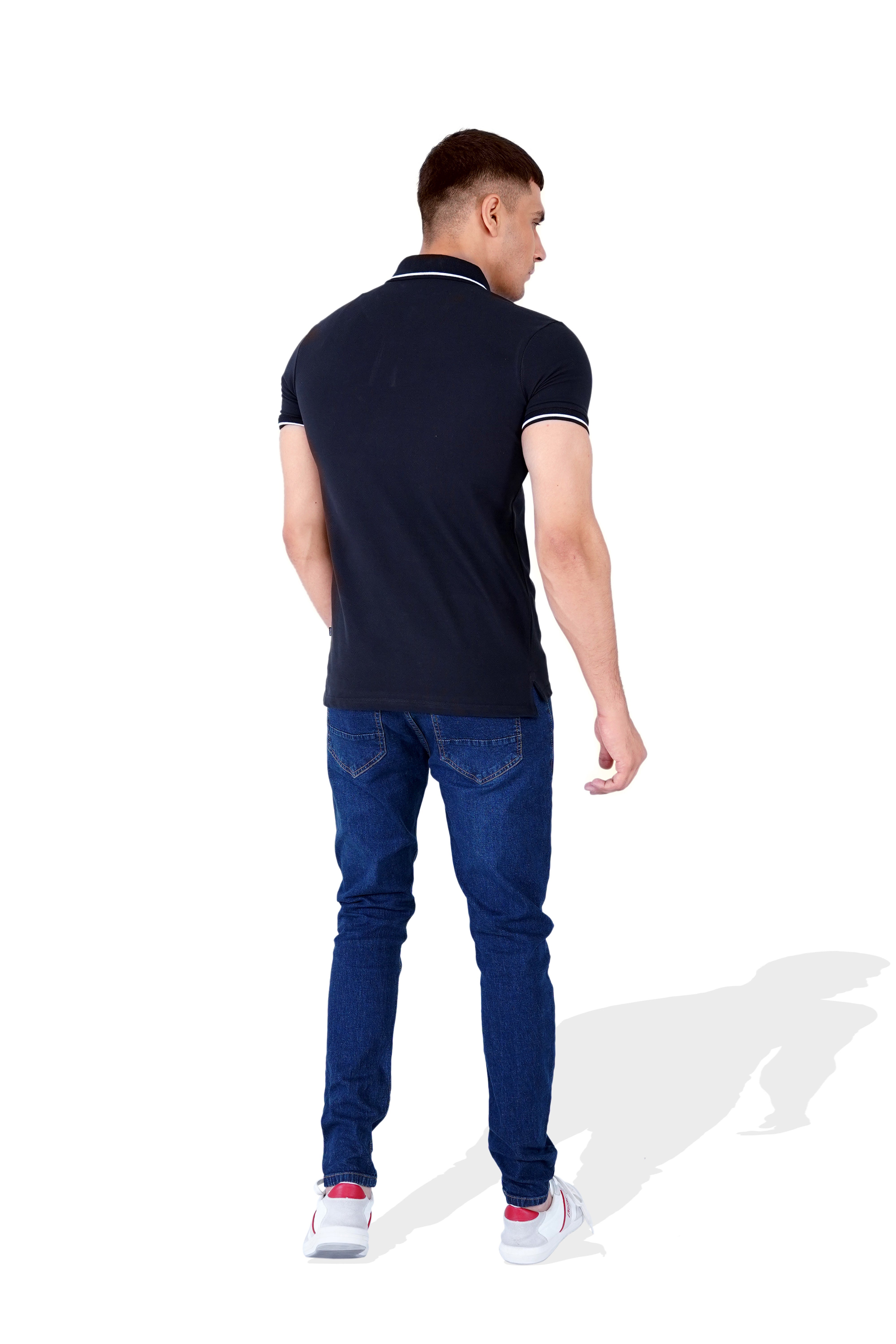 Men Solid Polo Tee - Engine - Buy Now