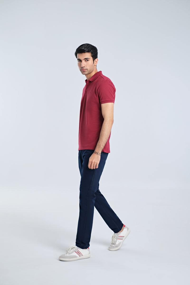 Men Solid Polo Tee - Engine - Buy Now