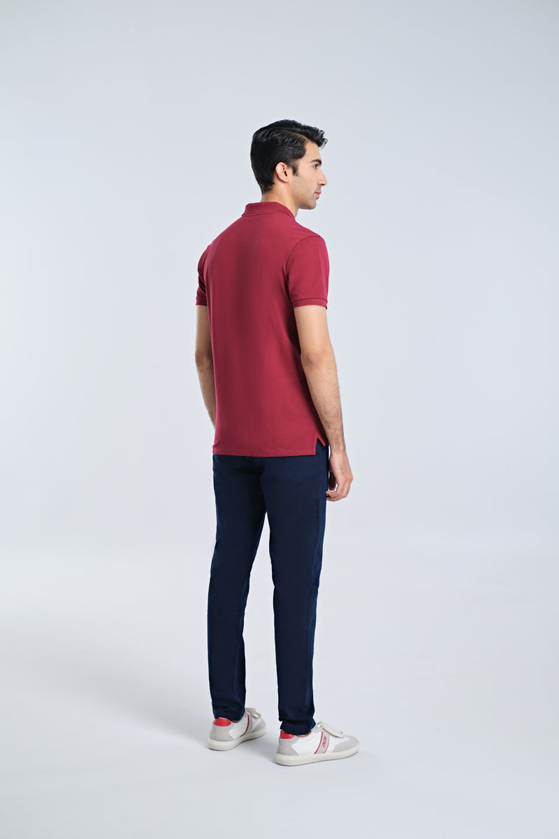 Men Solid Polo Tee - Engine - Buy Now