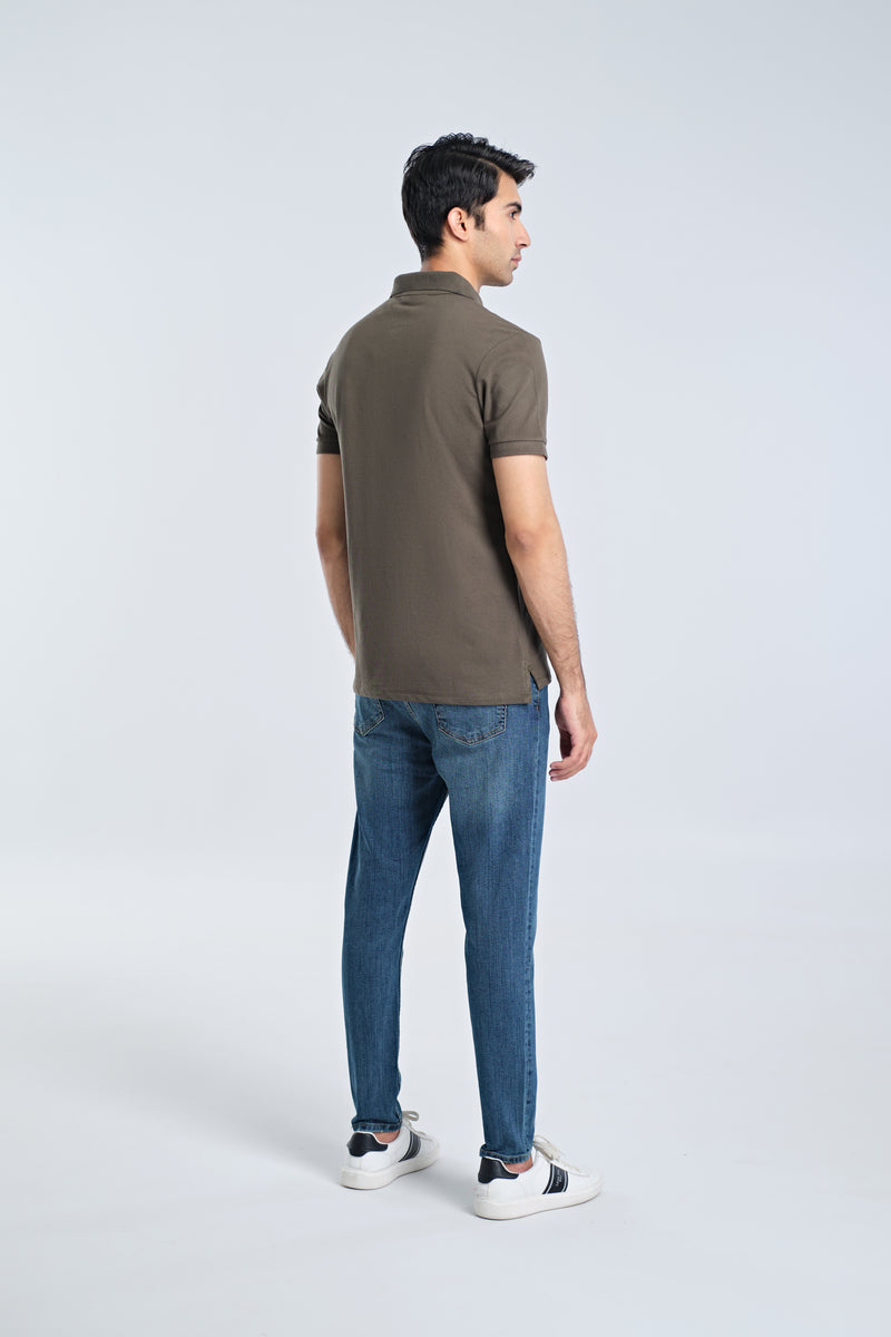 Men Solid Polo Tee - Engine - Buy Now
