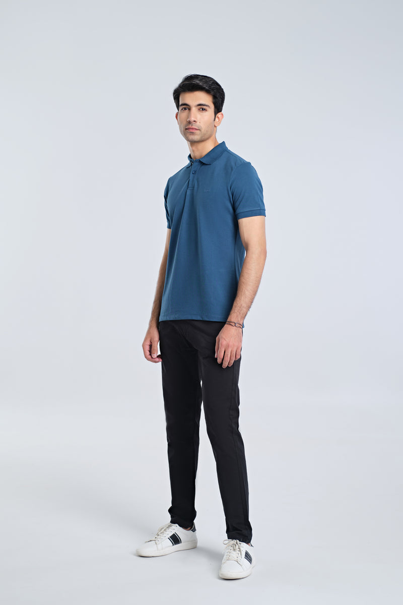 Men Solid Polo Tee - Engine - Buy Now