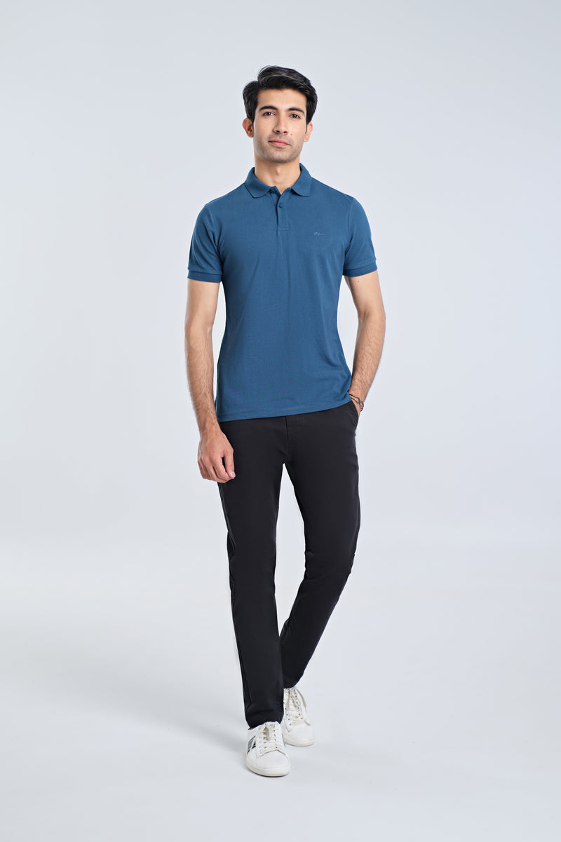 Men Solid Polo Tee - Engine - Buy Now