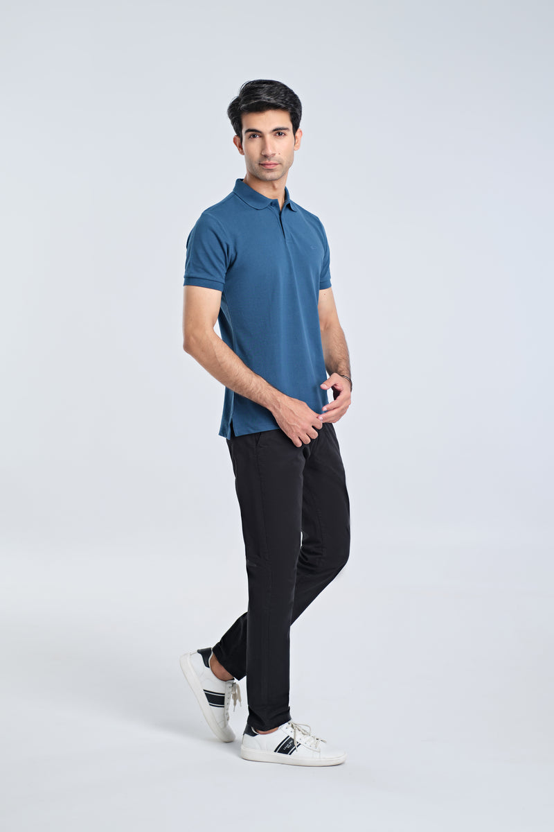 Men Solid Polo Tee - Engine - Buy Now