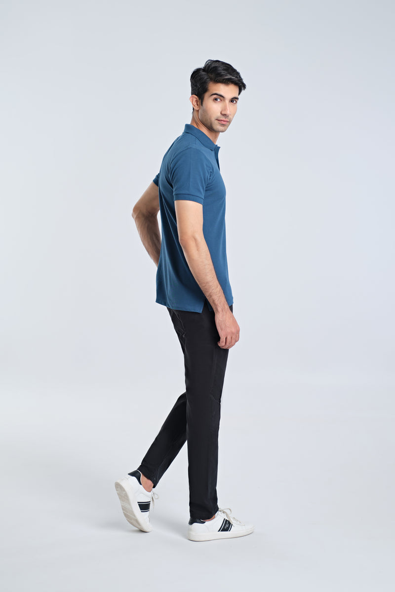 Men Solid Polo Tee - Engine - Buy Now