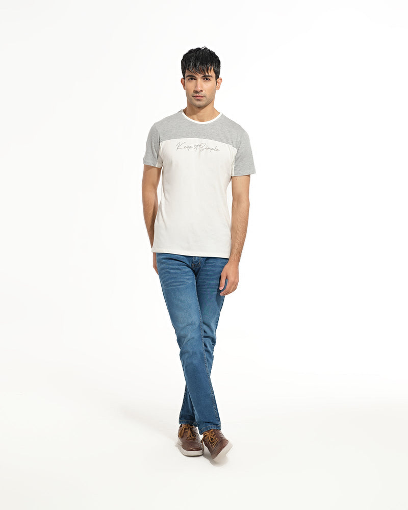 Men Panel Tee Shirt - Engine - Buy Now