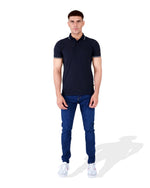 Men Solid Black Polo Tee - Engine - Buy Now