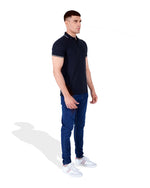 Men Solid Black Polo Tee - Engine - Buy Now