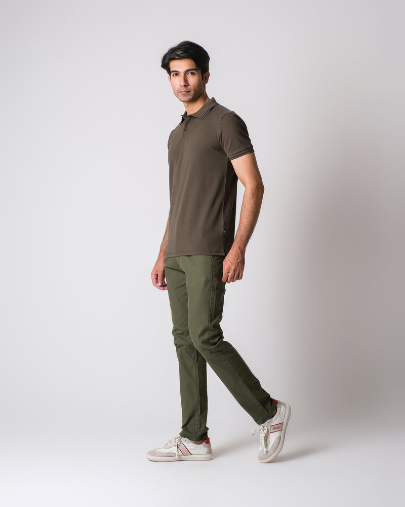 Men Solid Knit Polo Tee - Engine - Buy Now
