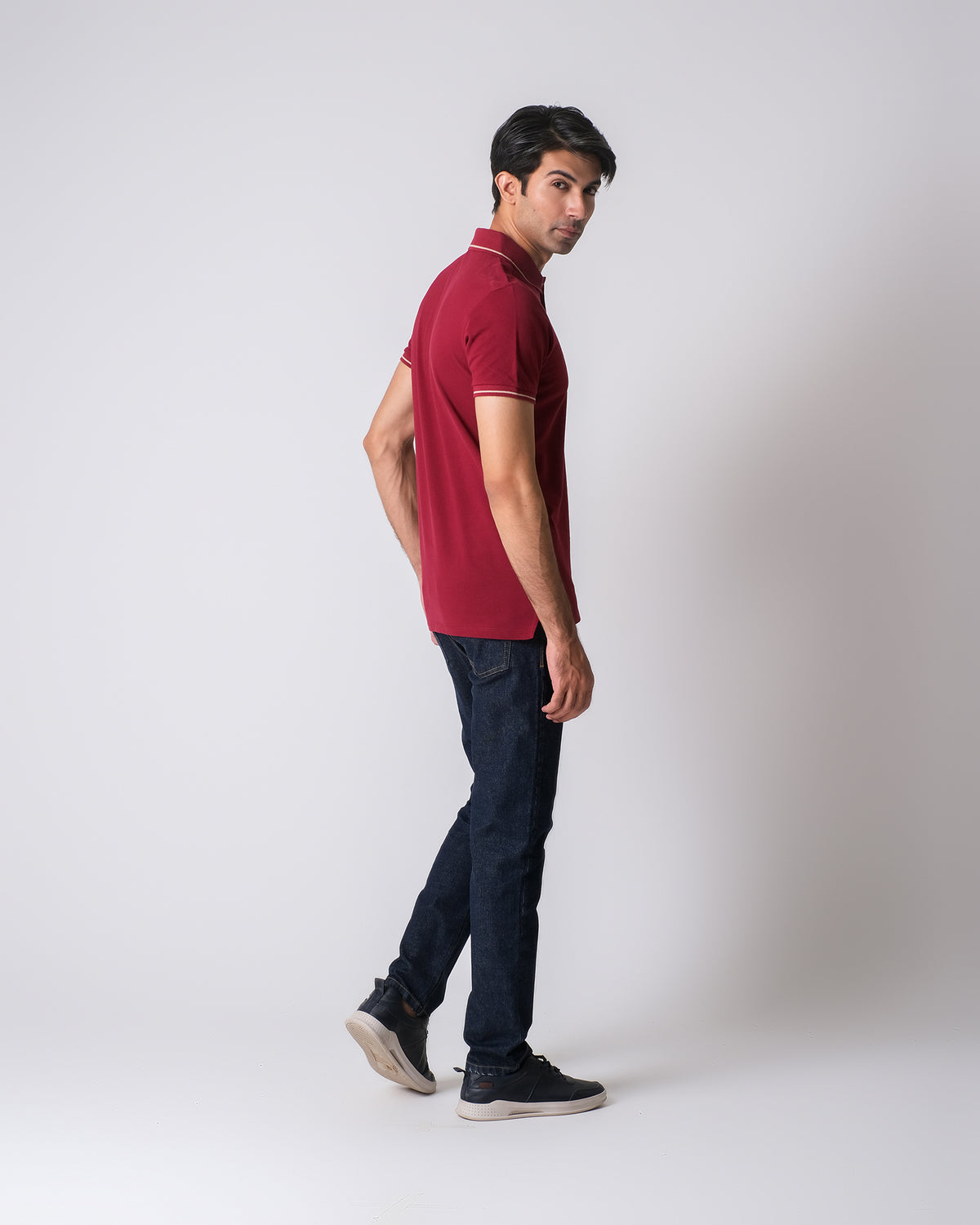 Men Solid Polo Tee - Engine - Buy Now