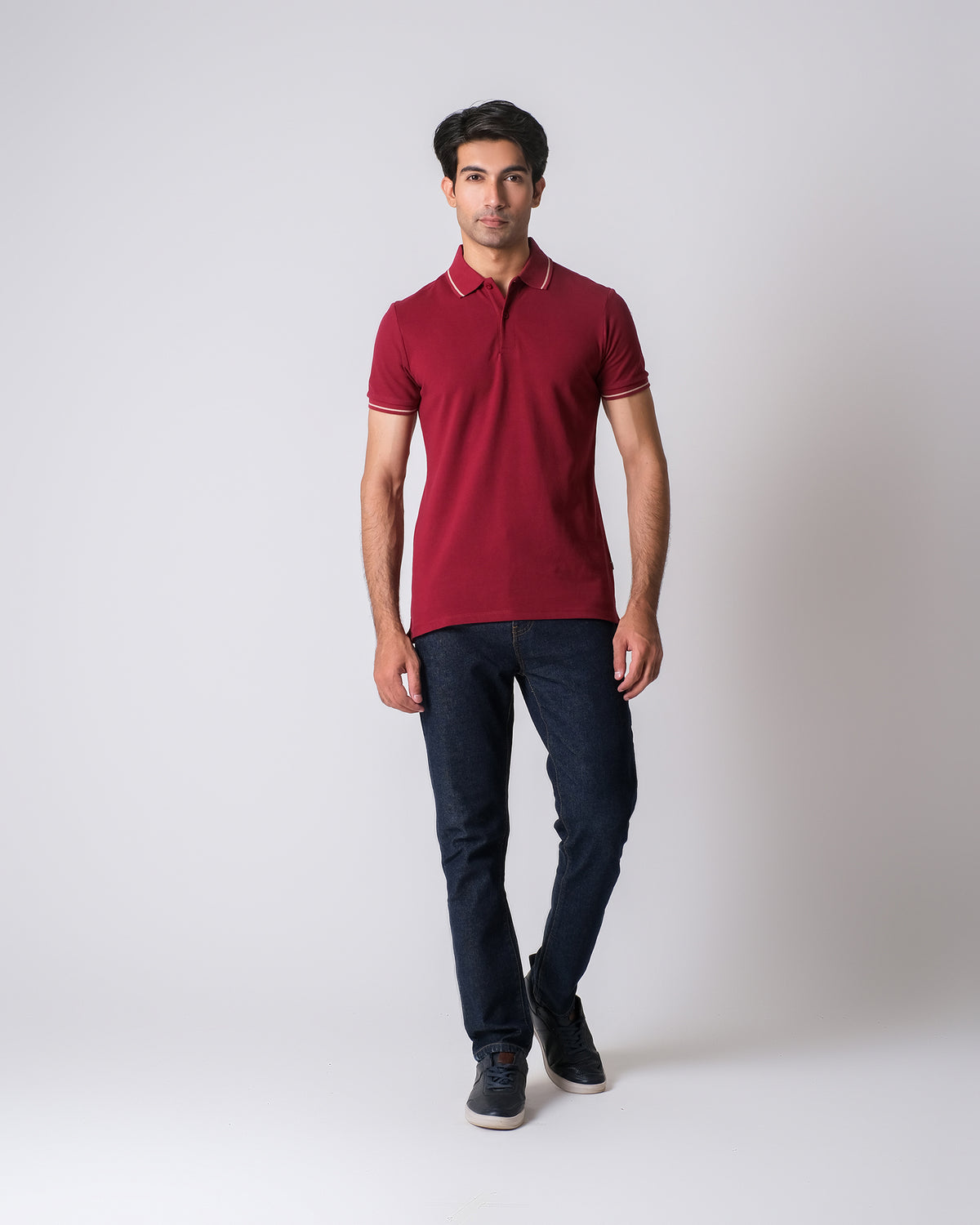 Men Solid Polo Tee - Engine - Buy Now