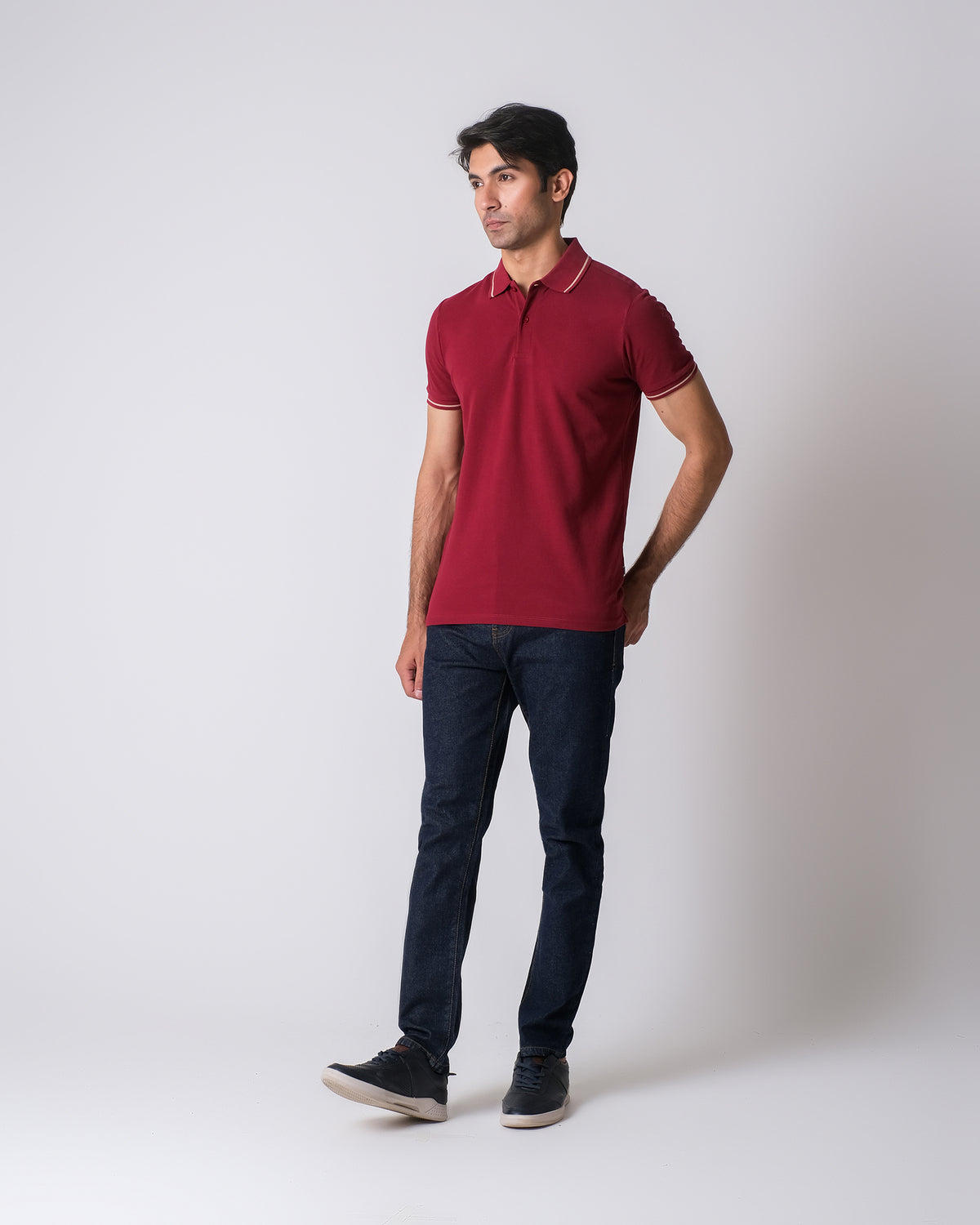 Men Solid Polo Tee - Engine - Buy Now