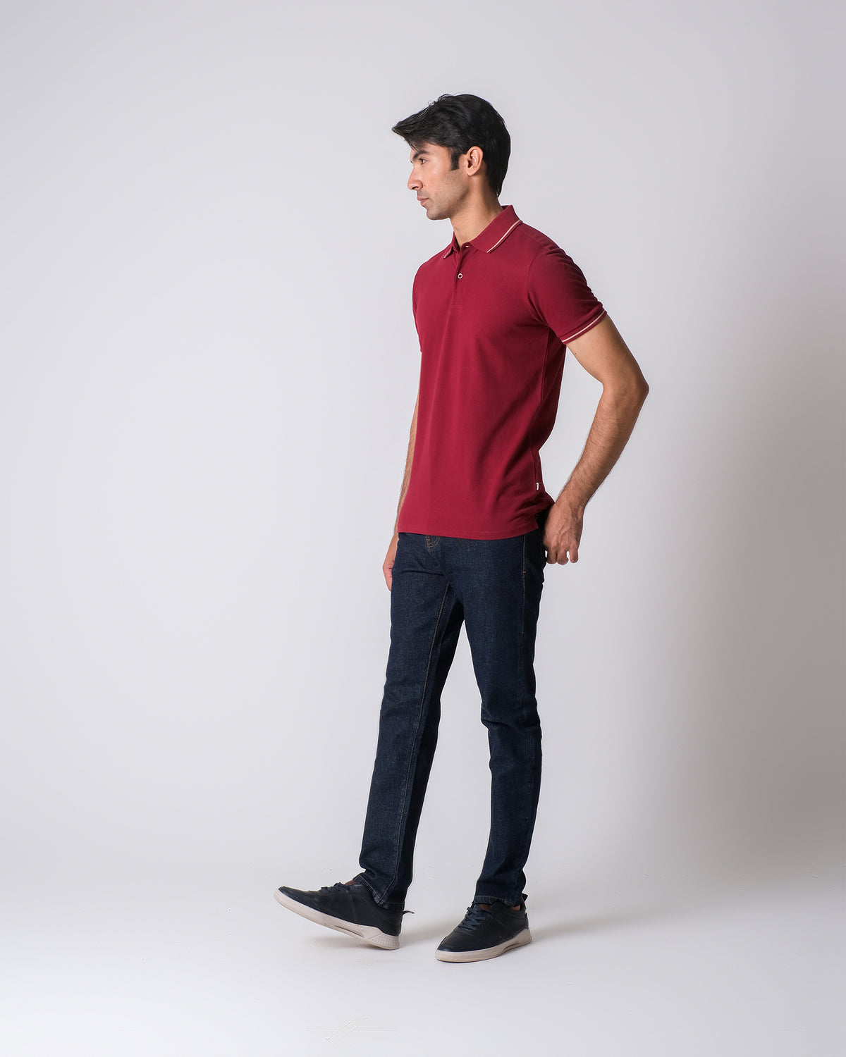 Men Solid Polo Tee - Engine - Buy Now