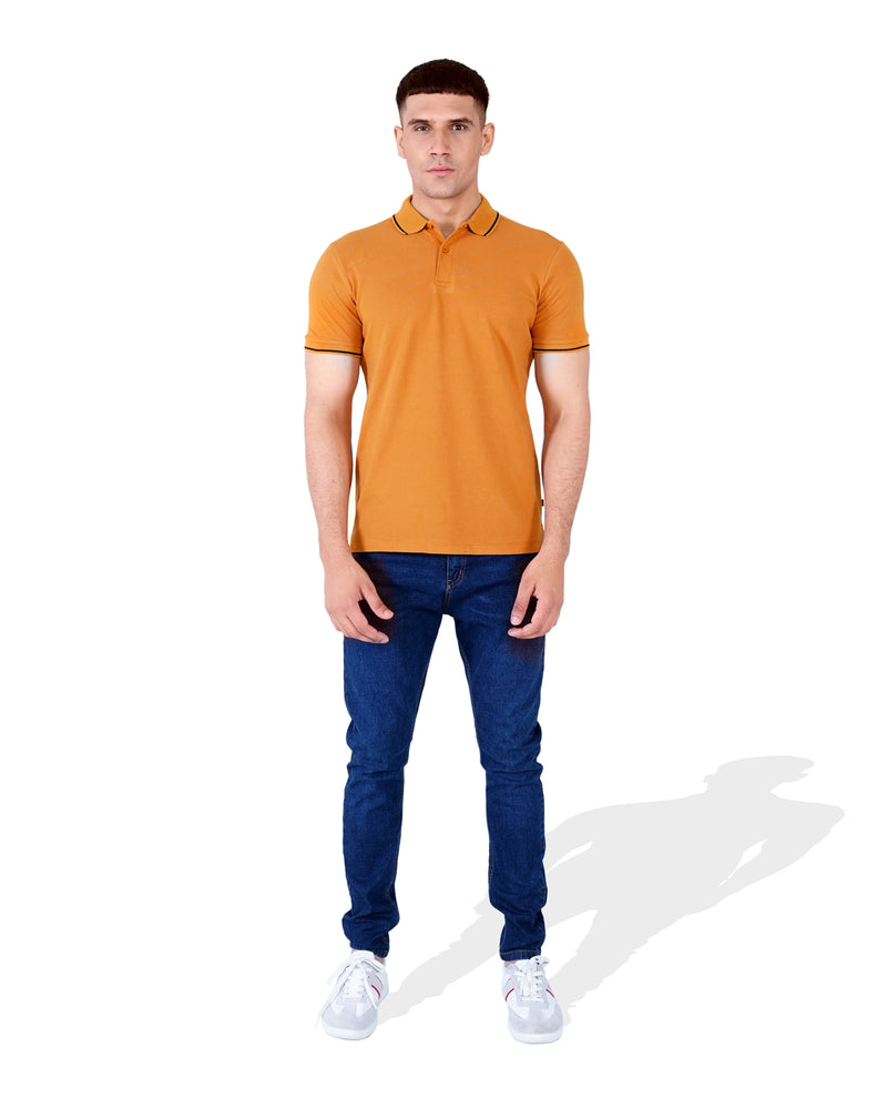 Men Solid Knit Polo Tee - Engine - Buy Now