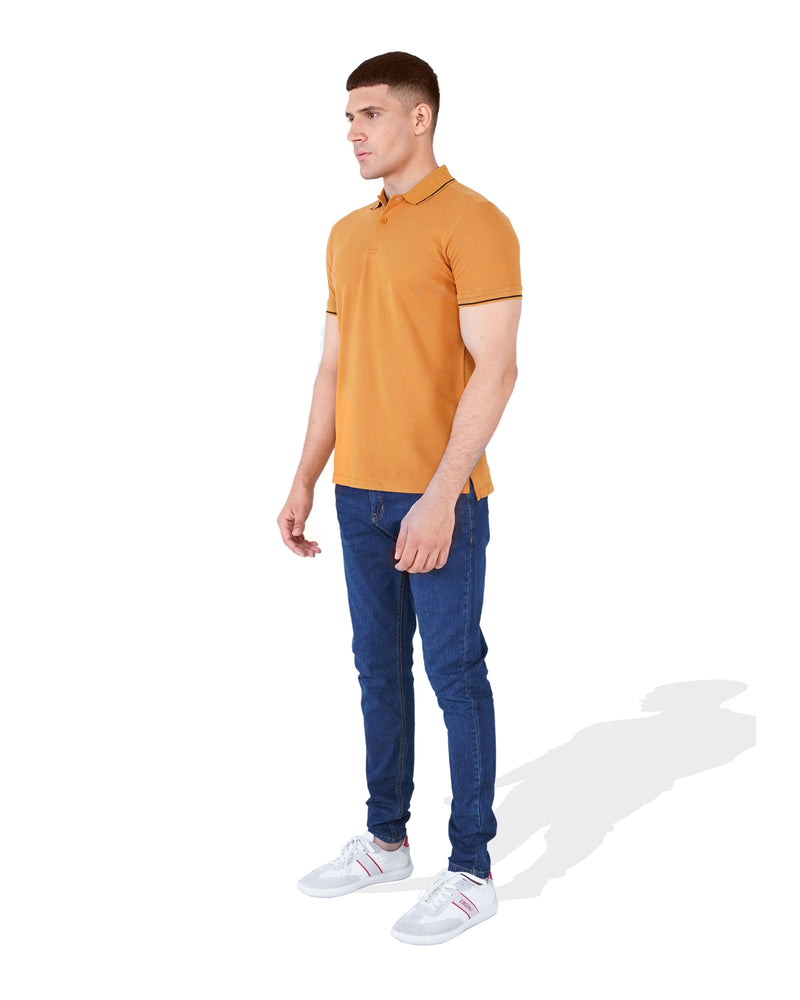Men Solid Knit Polo Tee - Engine - Buy Now
