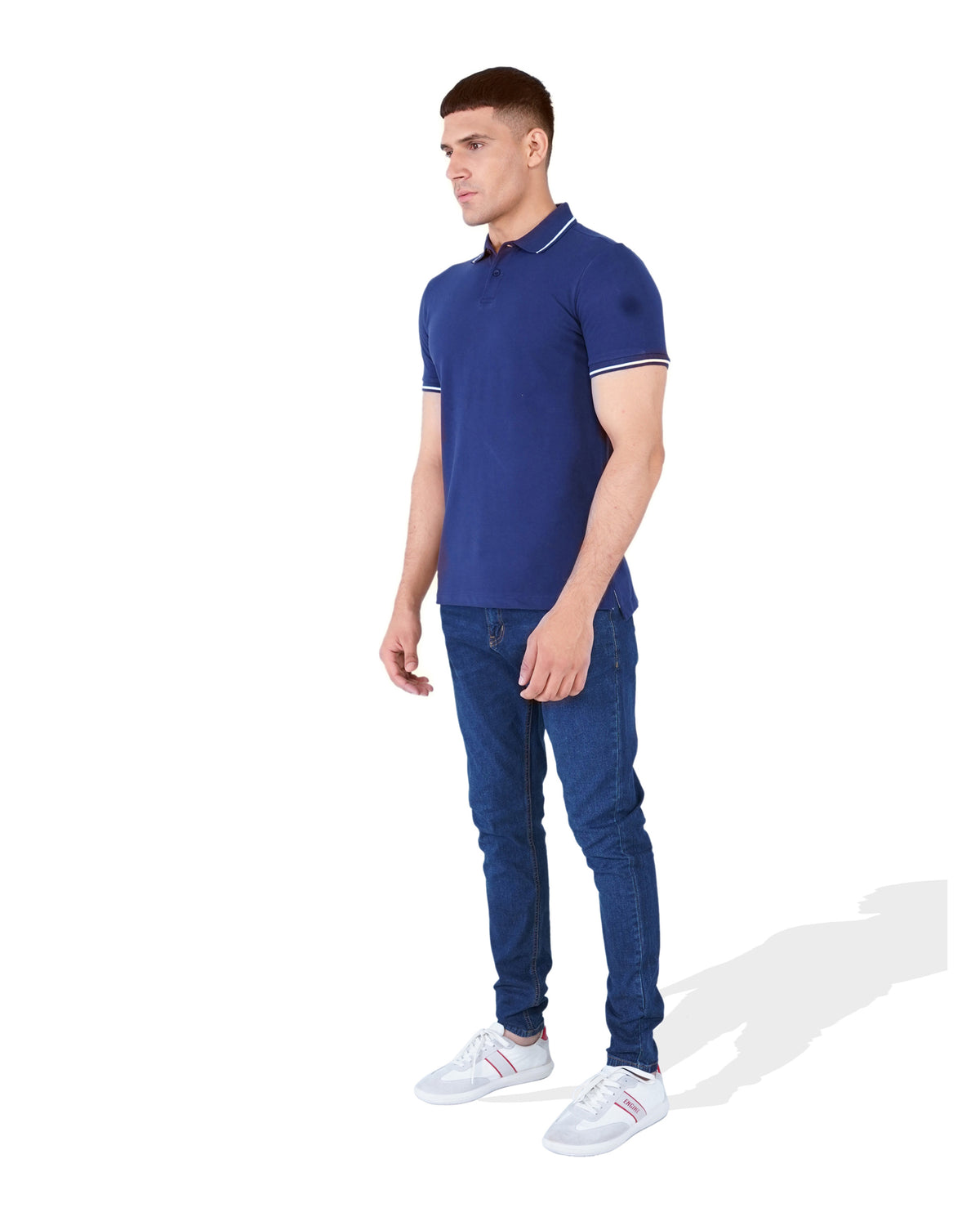 Men Solid Knit Polo Tee - Engine - Buy Now