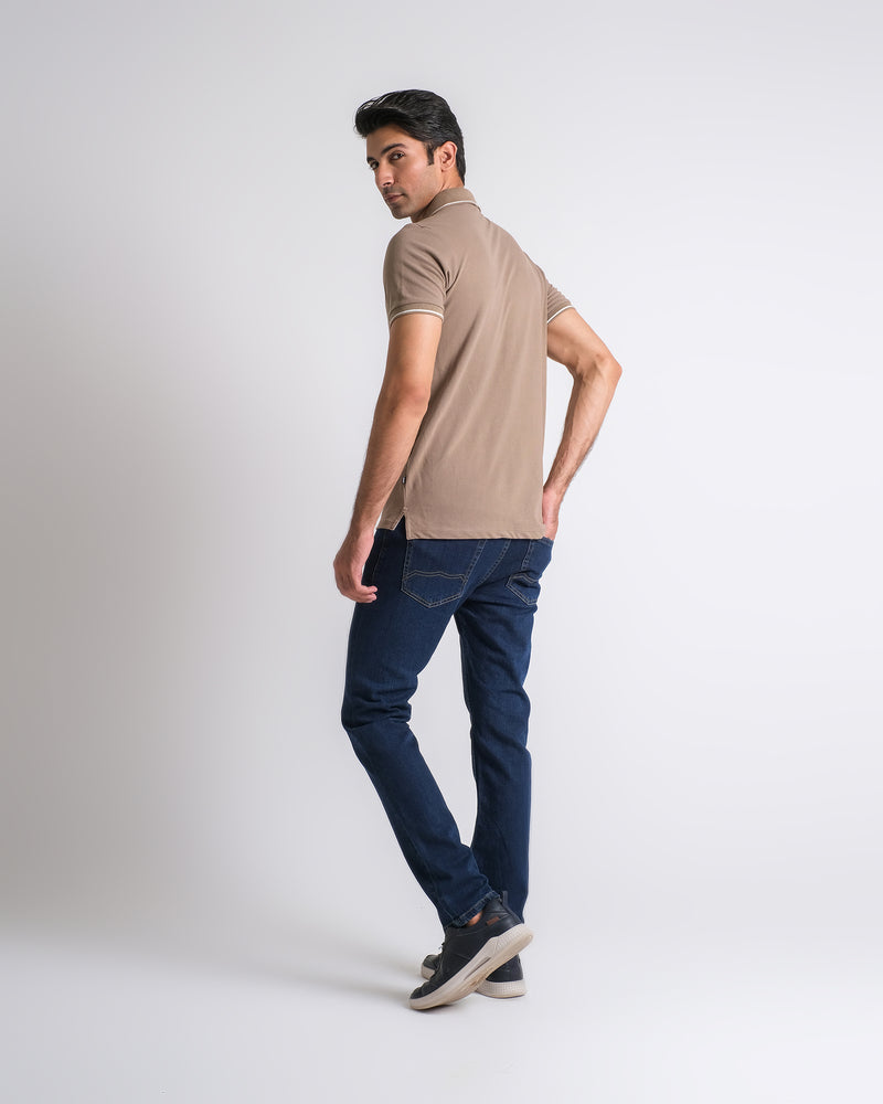 Men Solid Knit Polo Tee - Engine - Buy Now