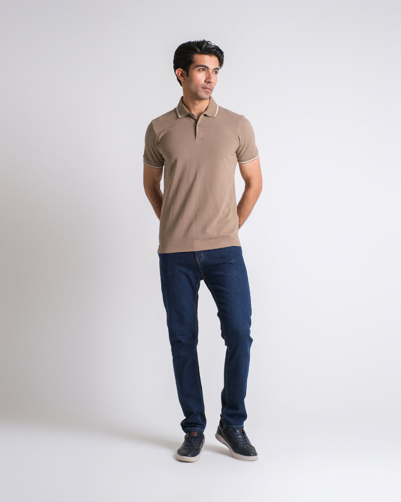Men Solid Knit Polo Tee - Engine - Buy Now