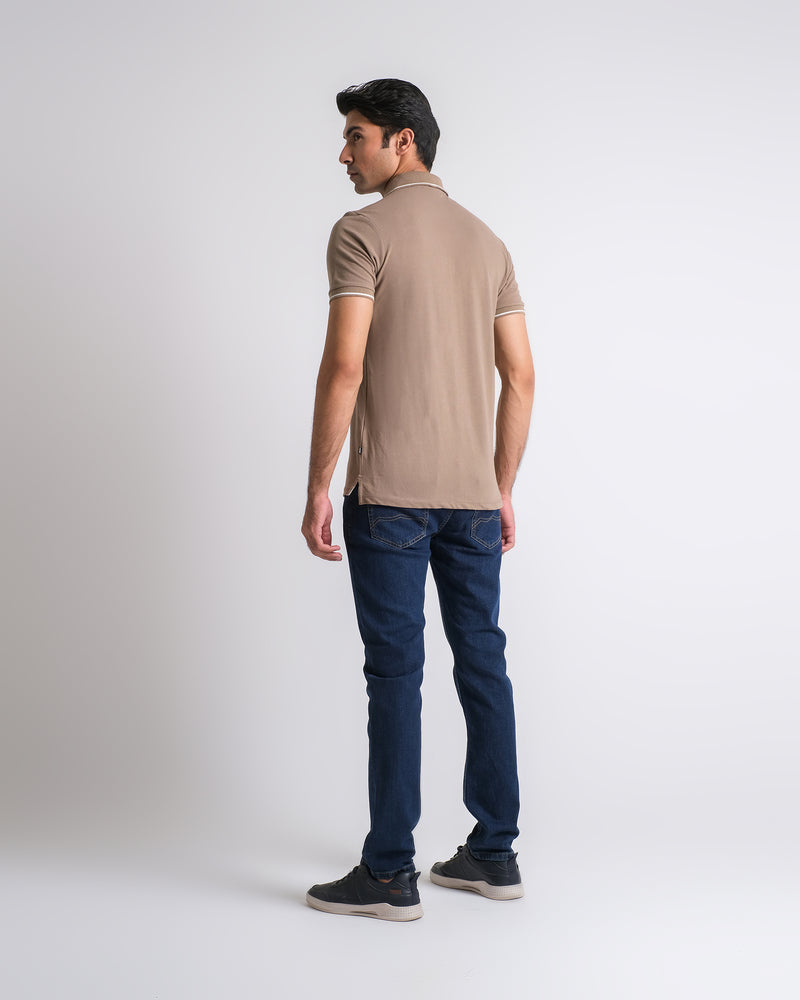Men Solid Knit Polo Tee - Engine - Buy Now