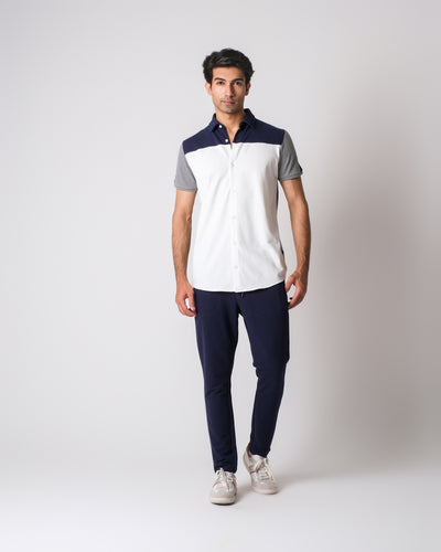 Men Button-Down with Panel