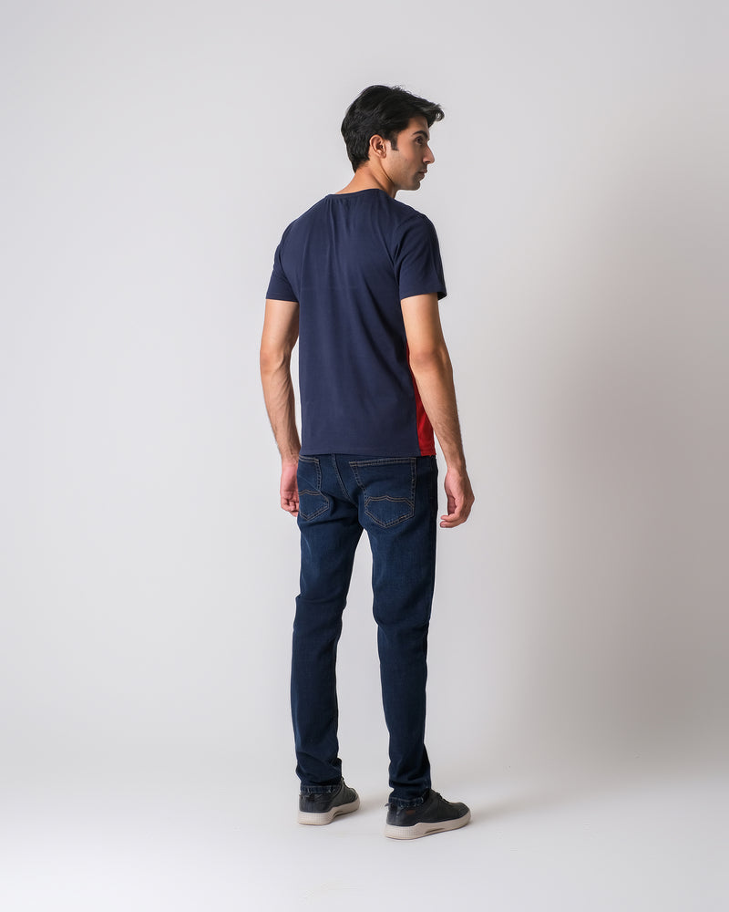 Men Color Block Henley - Engine - Buy Now