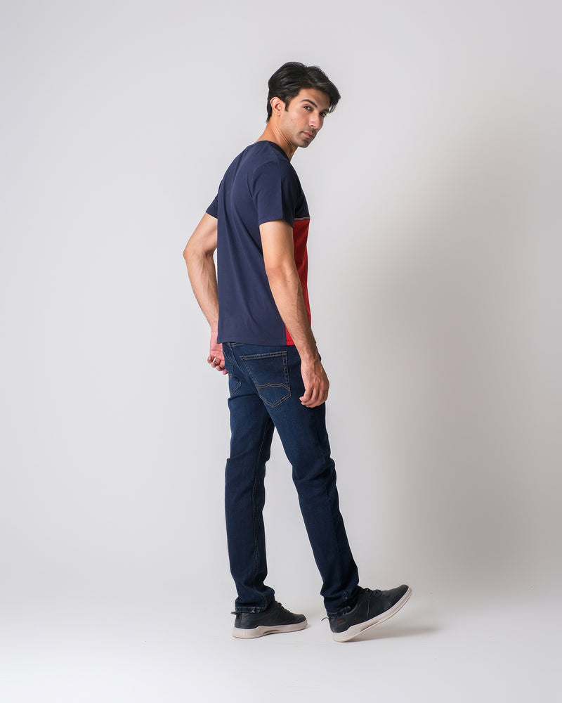 Men Color Block Henley - Engine - Buy Now