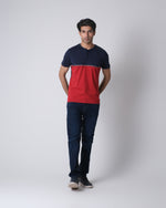 Men Color Block Henley - Engine - Buy Now