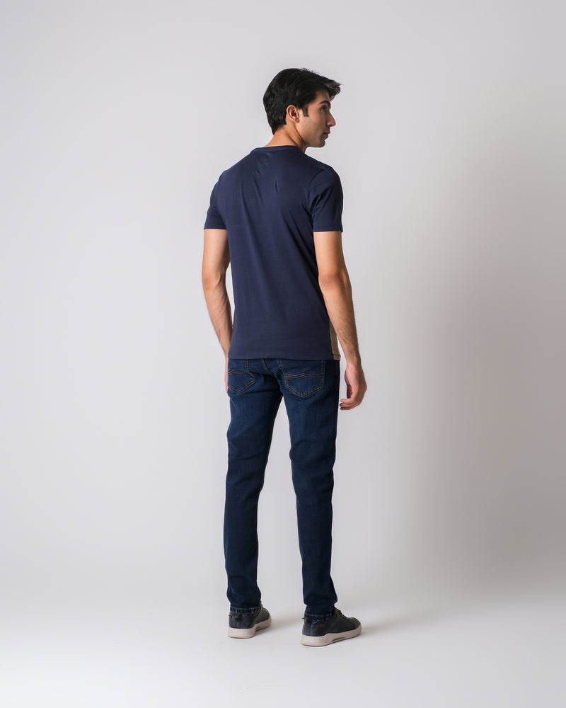 Men Color Block Henley - Engine - Buy Now