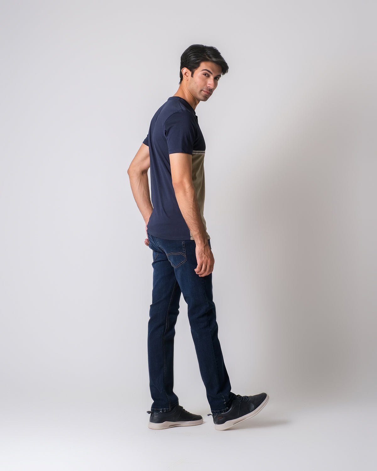 Men Color Block Henley - Engine - Buy Now
