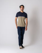 Men Color Block Henley - Engine - Buy Now