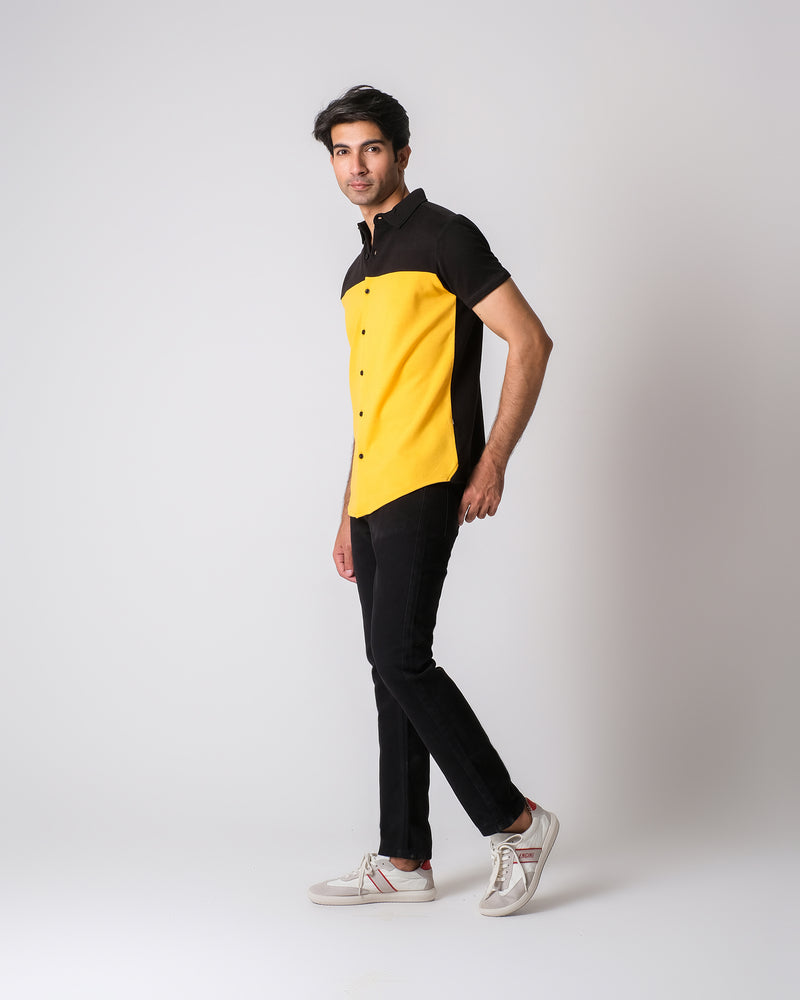 Men Panel Button Down Shirt - Engine - Buy Now